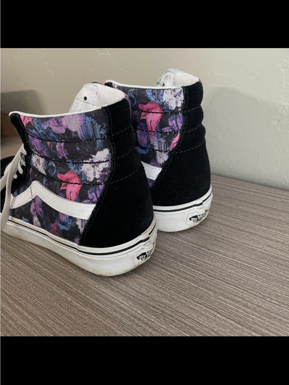 Vans High Top Sneakers Warped Floral Mens 6.5 Womens 8 - Picture 2 of 6